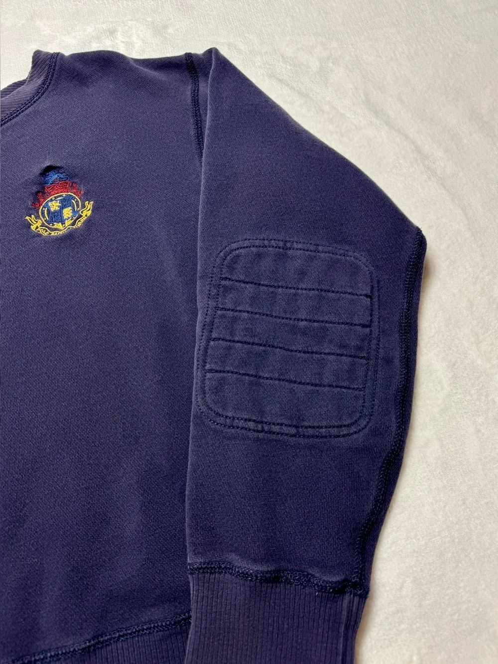 Ralph Lauren Boy’s Navy Fleece Crewneck Pullover Sweatshirt Embroidered Logo